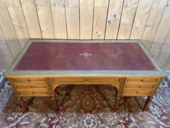 Pamono Louis XVI Style Mahogany 8-Leg Double Desk Hot