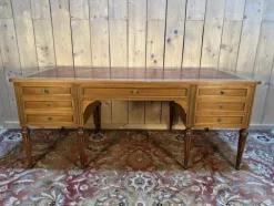 Pamono Louis XVI Style Mahogany 8-Leg Double Desk Hot