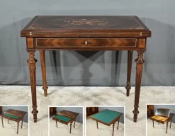 Pamono Louis Xvi Style Marquetry System Table, Late 19th Century Hot