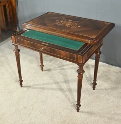 Pamono Louis Xvi Style Marquetry System Table, Late 19th Century Hot