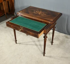 Pamono Louis Xvi Style Marquetry System Table, Late 19th Century Hot