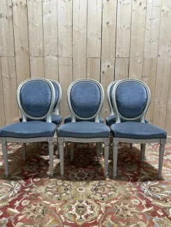 Pamono Louis XVI Style Medallion Chairs, Set of 6 Outlet
