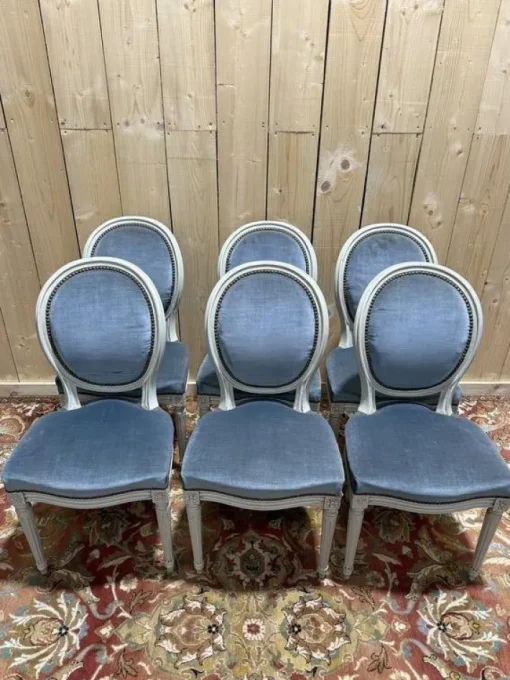 Pamono Louis XVI Style Medallion Chairs, Set of 6 Outlet