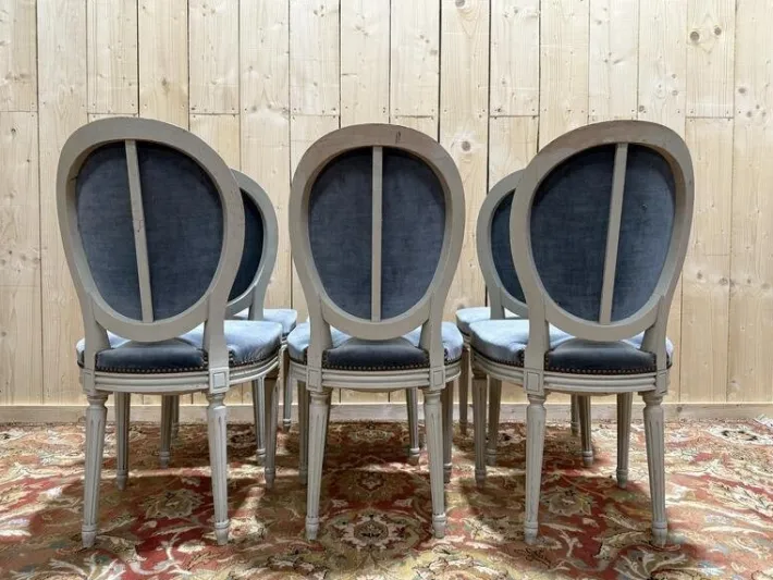 Pamono Louis XVI Style Medallion Chairs, Set of 6 Outlet