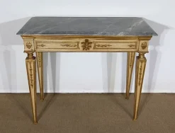 Pamono Louis XVI Style 19th-Century Marble and Golden Wood Console Table