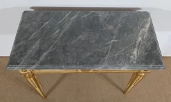 Pamono Louis XVI Style 19th-Century Marble and Golden Wood Console Table