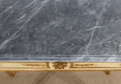 Pamono Louis XVI Style 19th-Century Marble and Golden Wood Console Table
