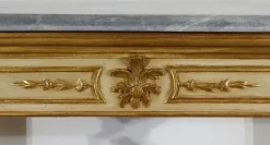Pamono Louis XVI Style 19th-Century Marble and Golden Wood Console Table