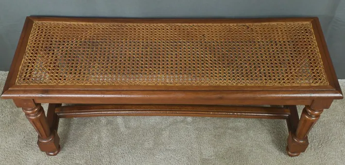 Pamono Louis XVI Style Walnut and Beech Bench, Early 20th Century Sale