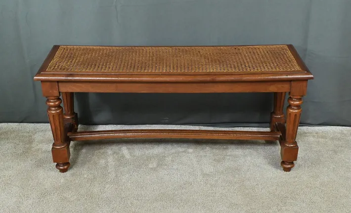 Pamono Louis XVI Style Walnut and Beech Bench, Early 20th Century Sale