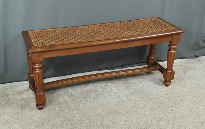 Pamono Louis XVI Style Walnut and Beech Bench, Early 20th Century Sale
