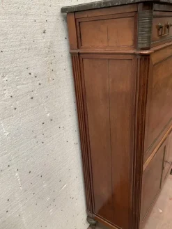 Pamono Louis XVI 19th Century Mahogany Secretary in Grey Veined Marble Top Outlet