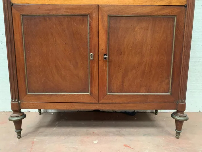 Pamono Louis XVI 19th Century Mahogany Secretary in Grey Veined Marble Top Outlet