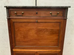 Pamono Louis XVI 19th Century Mahogany Secretary in Grey Veined Marble Top Outlet