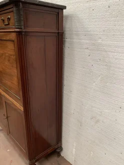 Pamono Louis XVI 19th Century Mahogany Secretary in Grey Veined Marble Top Outlet