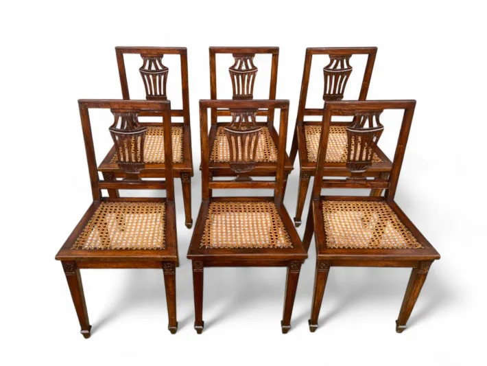 Pamono Louis XVI Walnut Chairs, Set of 6 Online