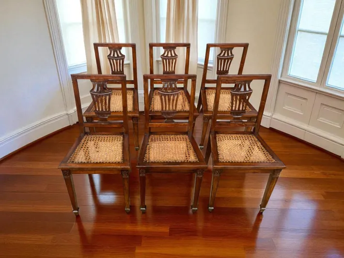 Pamono Louis XVI Walnut Chairs, Set of 6 Online