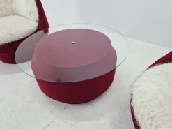 Pamono Lounge Chairs and Coffee Table, France, 1970s, Set of 3 Discount