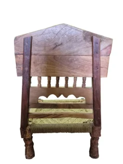 Pamono Low Indian Hand-Carved Chairs with Elephant Backrests, 1950s, Set of 2 Online