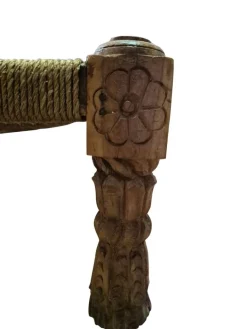 Pamono Low Indian Hand-Carved Chairs with Elephant Backrests, 1950s, Set of 2 Online