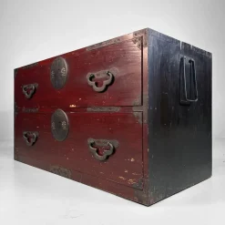 Pamono Low Japanese Meiji Tansu Chest of Drawers, 1910s Sale