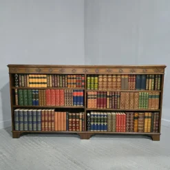 Pamono Low Open Adjustable Bookcase in Mahogany, 1900s