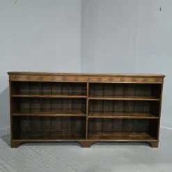 Pamono Low Open Adjustable Bookcase in Mahogany, 1900s
