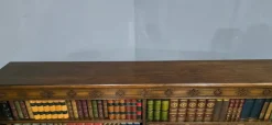 Pamono Low Open Adjustable Bookcase in Mahogany, 1900s