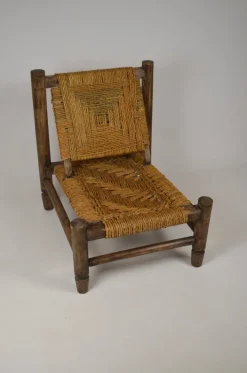 Pamono Low Rope Lounge Chair by Audoux-Minet, France, 1950s Sale