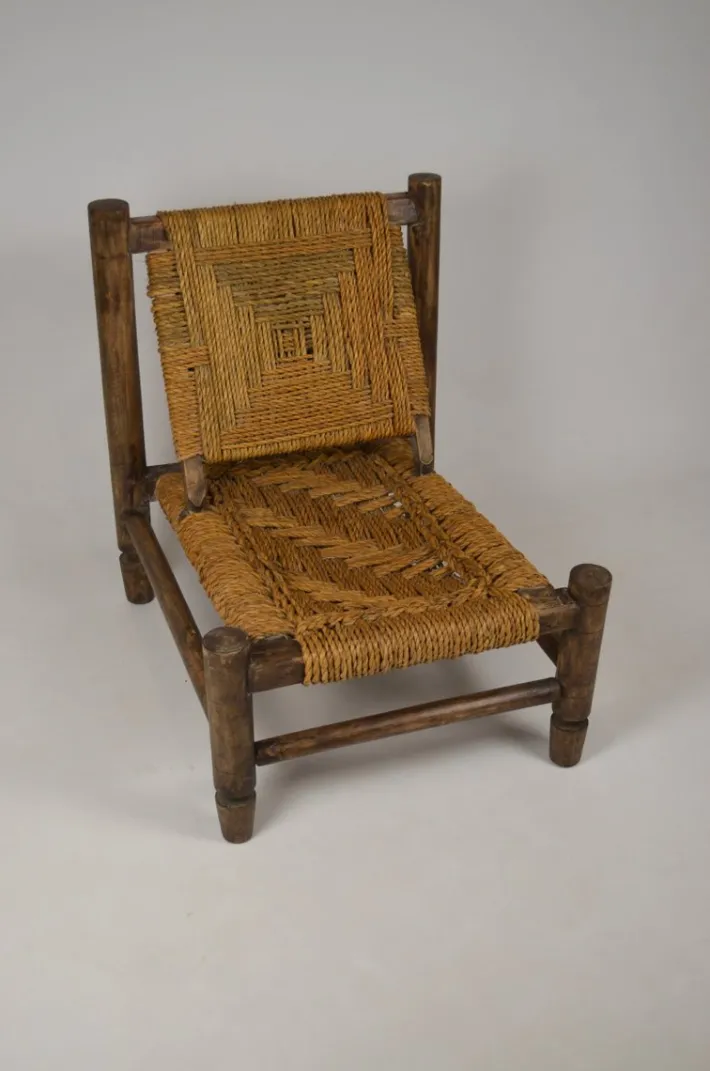 Pamono Low Rope Lounge Chair by Audoux-Minet, France, 1950s Sale