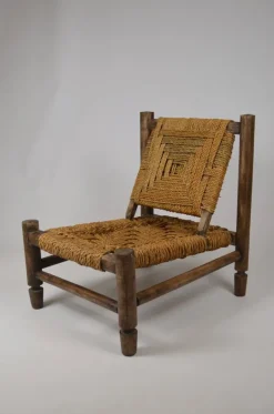 Pamono Low Rope Lounge Chair by Audoux-Minet, France, 1950s Sale