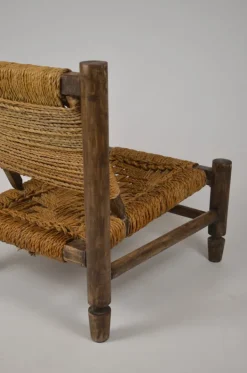 Pamono Low Rope Lounge Chair by Audoux-Minet, France, 1950s Sale