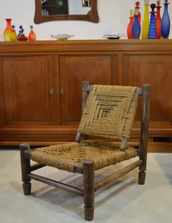 Pamono Low Rope Lounge Chair by Audoux-Minet, France, 1950s Sale