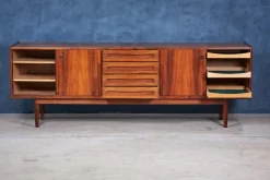 Pamono Low Rosewood Sideboard by Johannes Andersen for Uldum Møbelfabrik, 1960s