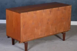Pamono Low Teak Sideboard with Brass Handles by Peter Løvig Nielsen, 1960s