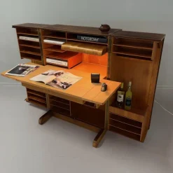 Pamono Magic Box Desk in Rosewood by Mummenthaler and Meier for Ateliers Genestar, 1950s Online