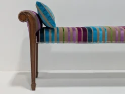 Pamono Mahogany & Velvet Bench Best