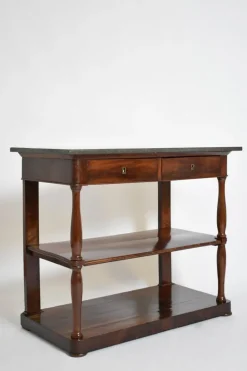 Pamono Mahogany and Black Marble Console, 19th Century Outlet