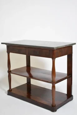Pamono Mahogany and Black Marble Console, 19th Century Outlet