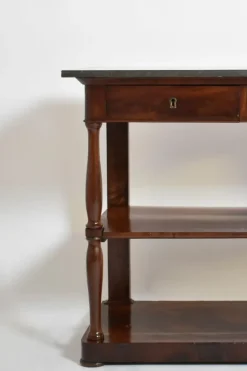 Pamono Mahogany and Black Marble Console, 19th Century Outlet
