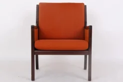 Pamono Mahogany Armchair by Ole Wanscher for Poul Jeppesens Møbelfabrik, Denmark, 1960s Online