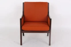 Pamono Mahogany Armchair by Ole Wanscher for Poul Jeppesens Møbelfabrik, Denmark, 1960s Online