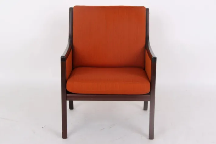 Pamono Mahogany Armchair by Ole Wanscher for Poul Jeppesens Møbelfabrik, Denmark, 1960s Online