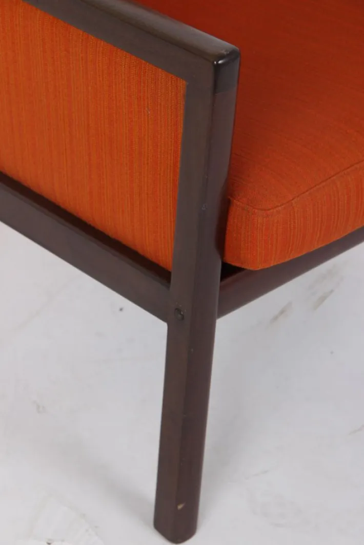 Pamono Mahogany Armchair by Ole Wanscher for Poul Jeppesens Møbelfabrik, Denmark, 1960s Online