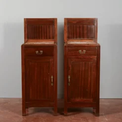 Pamono Mahogany Bedside Tables with Liberty Tops, Set of 2 Discount