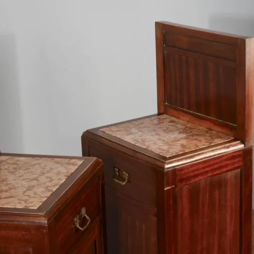 Pamono Mahogany Bedside Tables with Liberty Tops, Set of 2 Discount