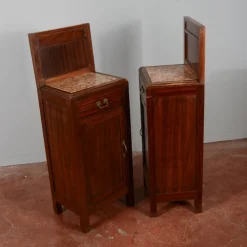 Pamono Mahogany Bedside Tables with Liberty Tops, Set of 2 Discount