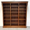 Pamono Mahogany Bookcase with Carved Details
