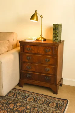 Pamono Mahogany Chest of Drawers with Hidden Writing Desk from Burton Reproductions, England, 1970s New