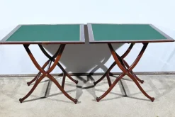 Pamono Mahogany Games Tables by H.J. Linton, 1920, Set of 2 Clearance